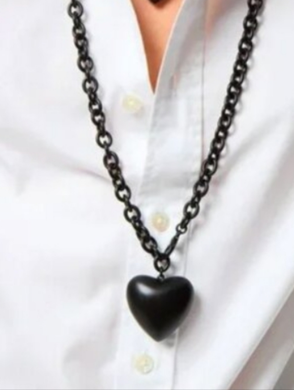 Roxanne Assoulin Black Heart Pendant Layered Necklace